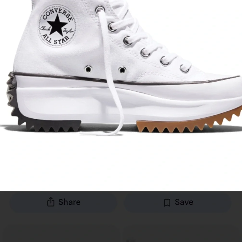 Converse White High-Top Platform Chuck Taylor Sneakers with Gum Outsole - Picture 3 of 11